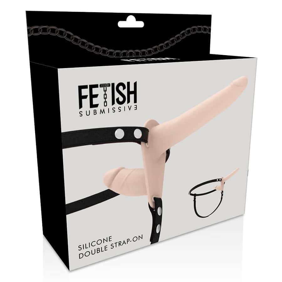 Uprząż z podwójną penetracją, silikon, uniwersalny — FETISH SUBMISSIVE Harness
