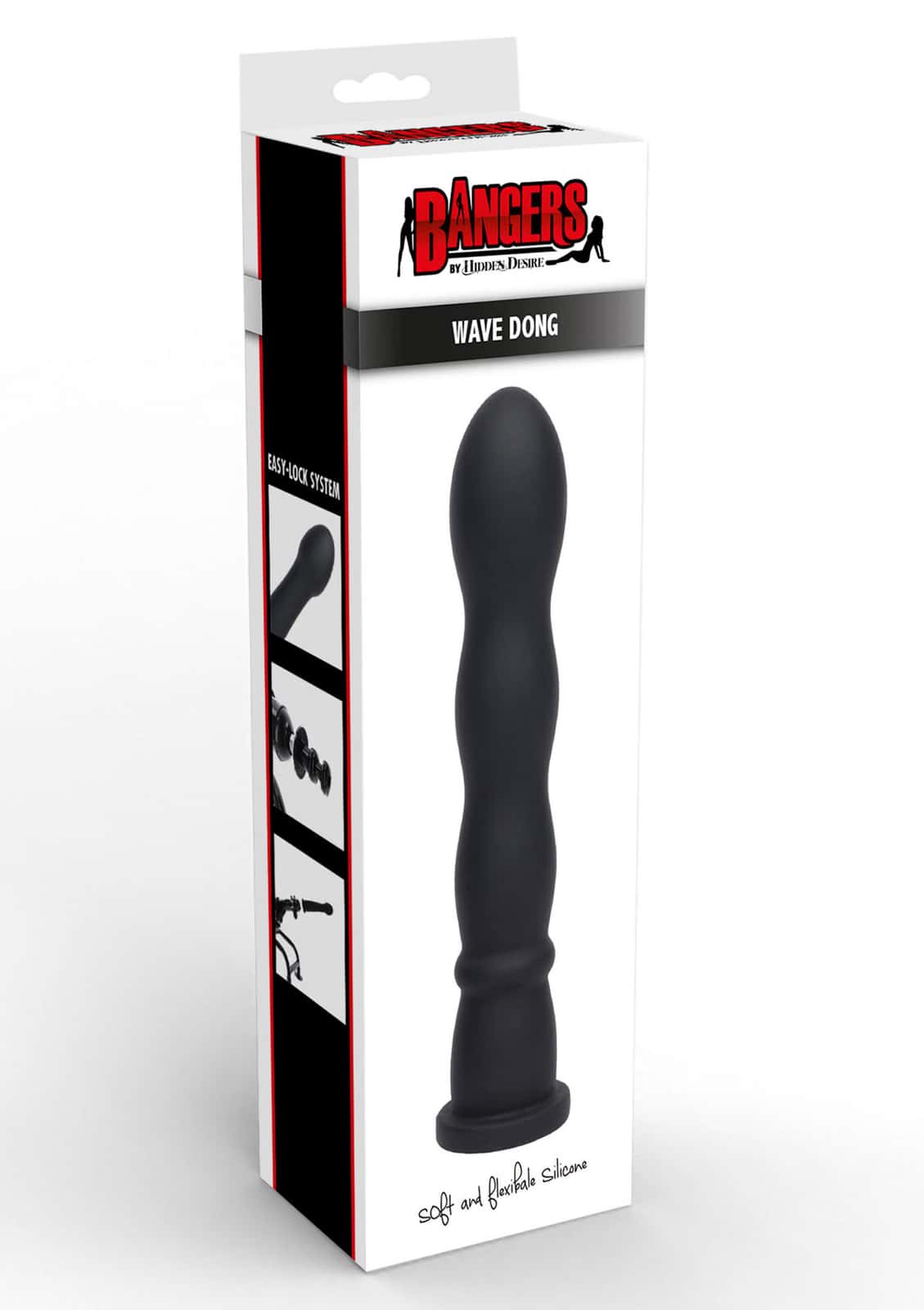 Dildo silikonowe, kompatybilne z Easy-Lock — Hidden Desire Wave