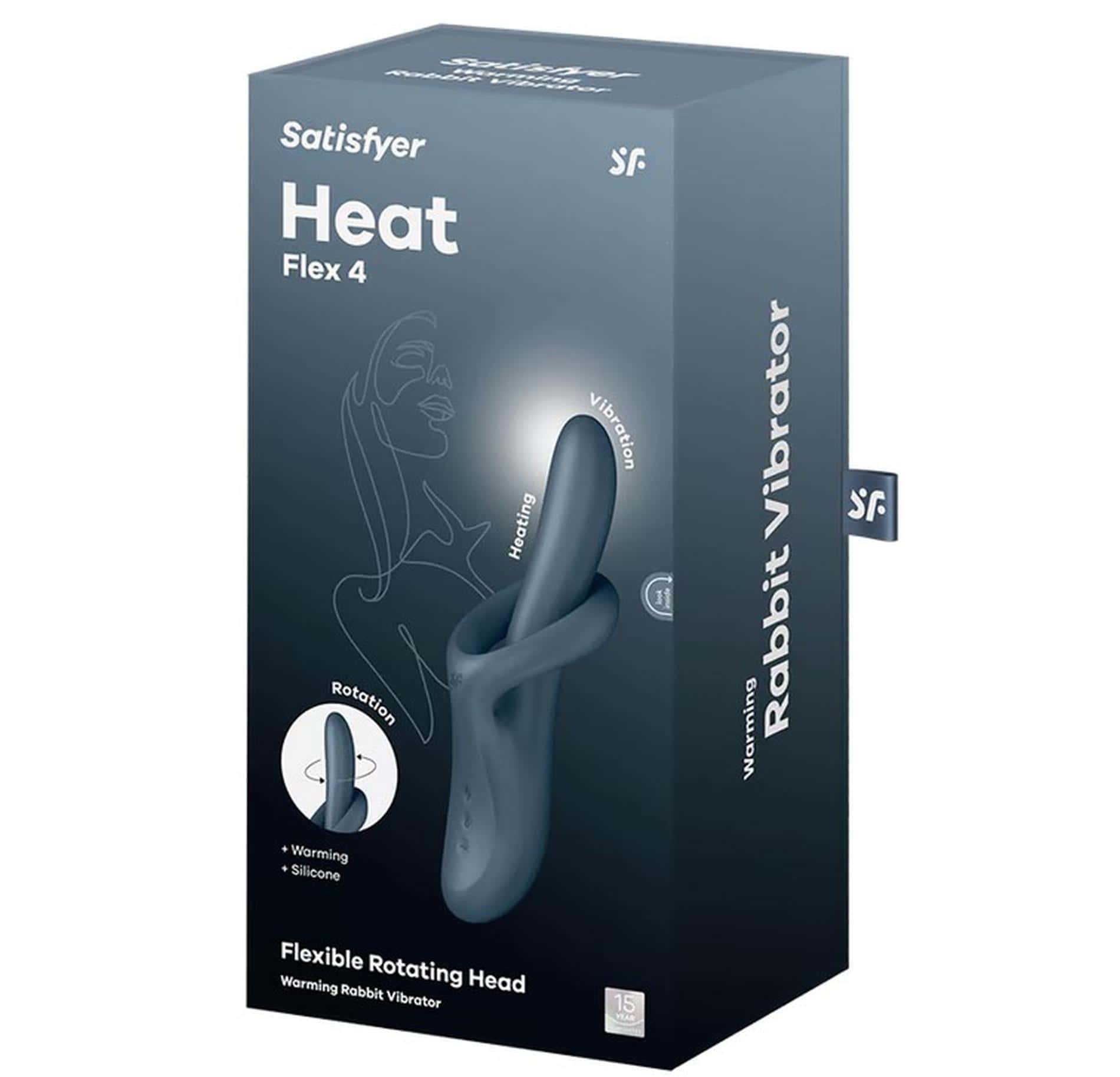 Podgrzewany wibrator do punktu G Heat flex 4 grey Satisfyer