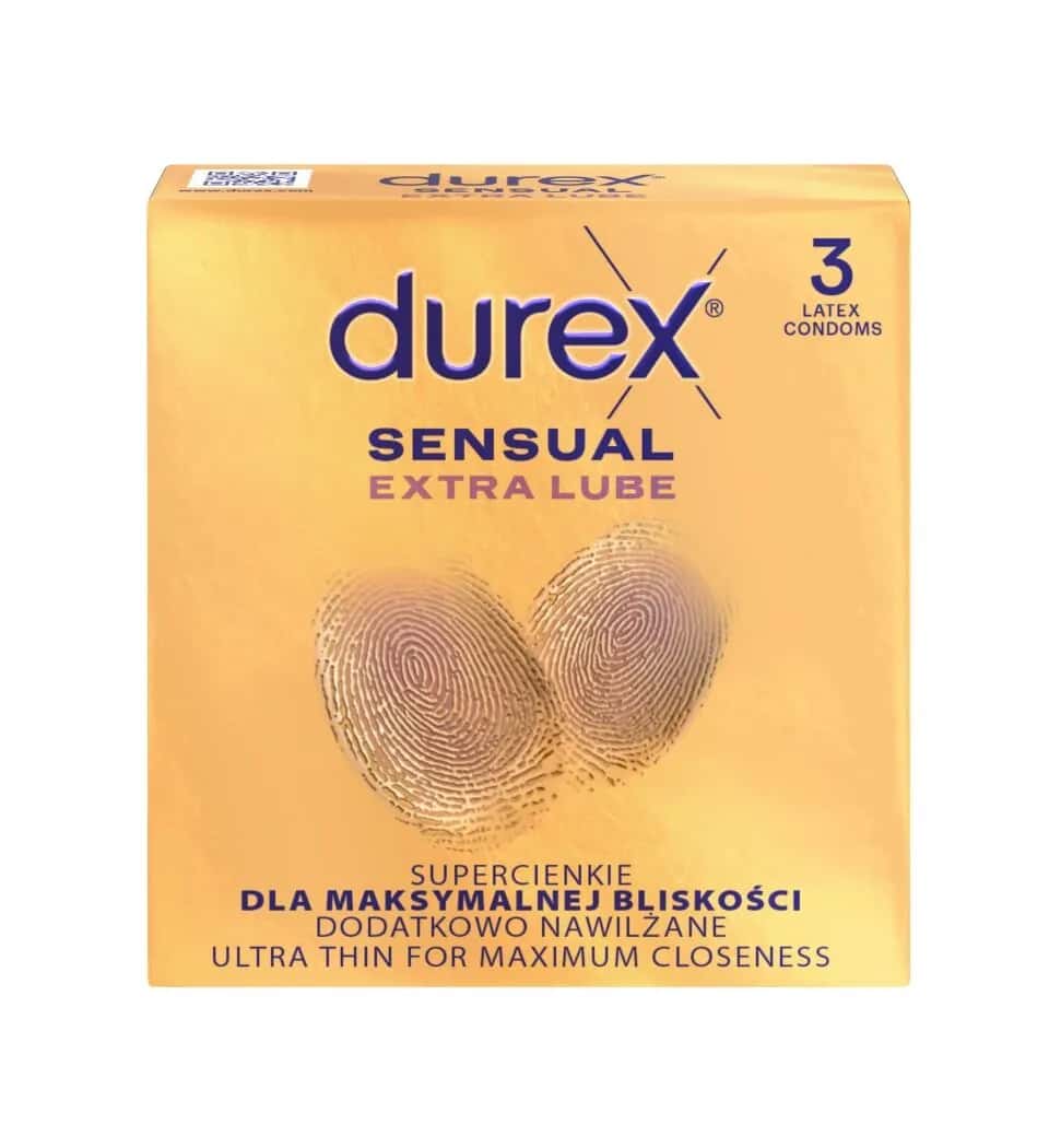 Prezerwatywy Sensual Extra Lube 3 Szt Durex