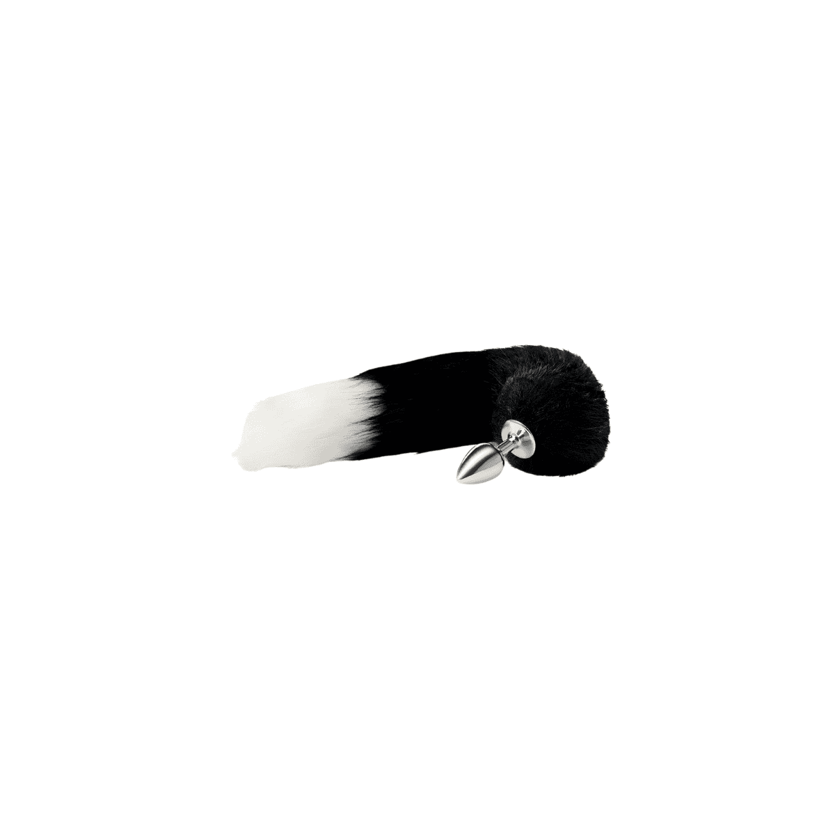 Korek Analny Lisi Ogon Metal Plug Black Indigo Fox Tail Whipsmart