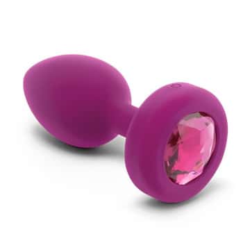 Korek Analny Vibrating Jewel Plug S/M Fuchsia b-Vibe