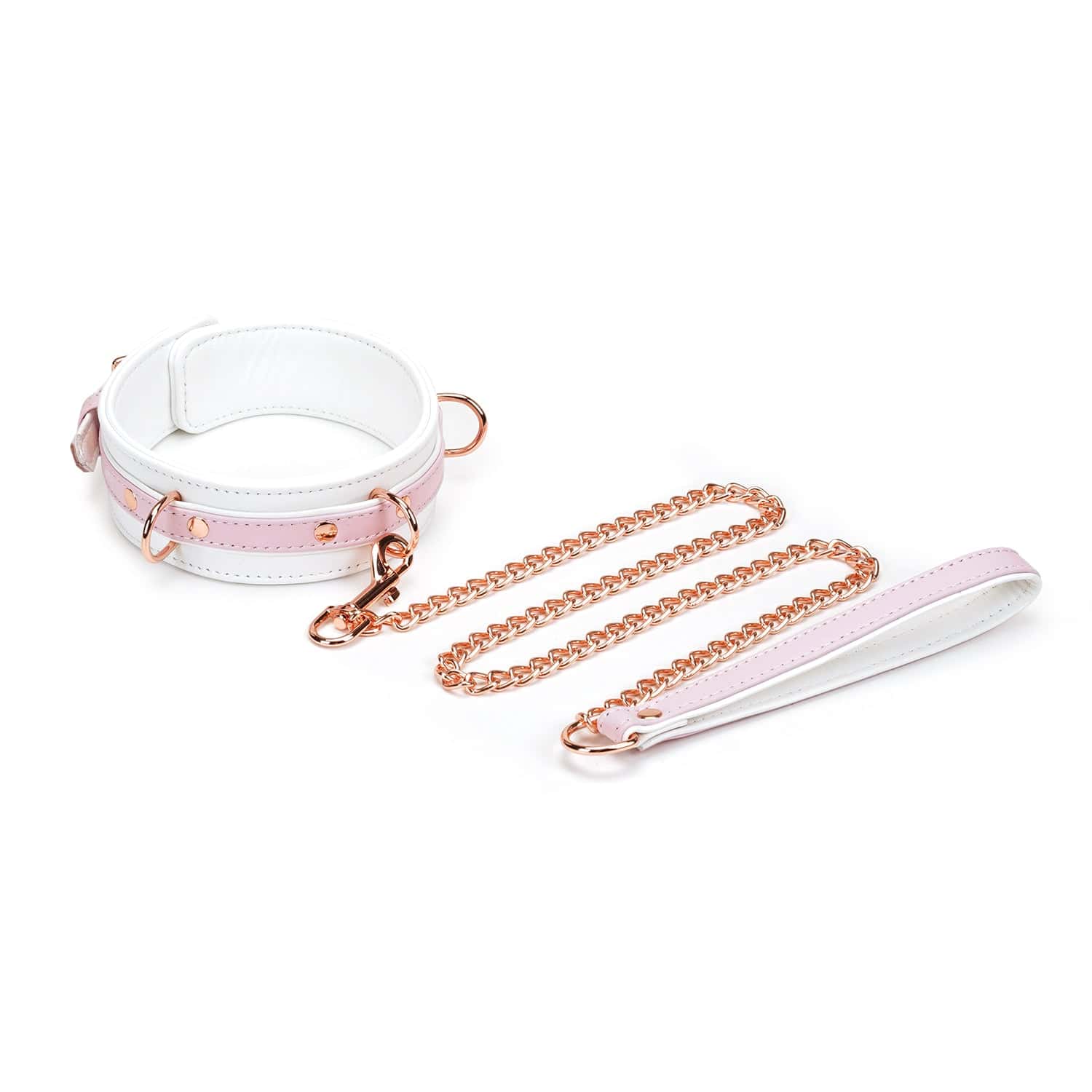 Obróżka White & Pink Fairy Goat Leather Collar Liebe Seele