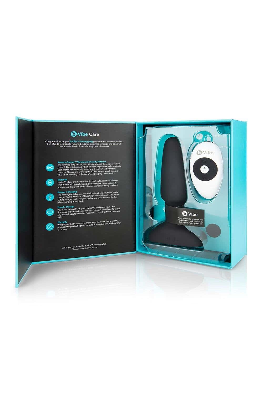 Korek analny Rimming Plug 2 Black b-Vibe