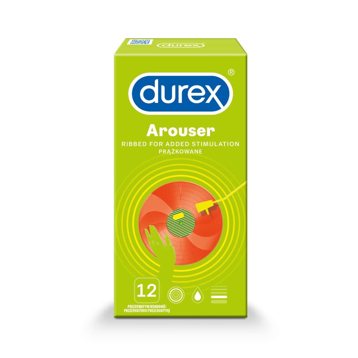 Prezerwatywy Lateksowe Z Prążkami Arouser 12 Szt. Durex