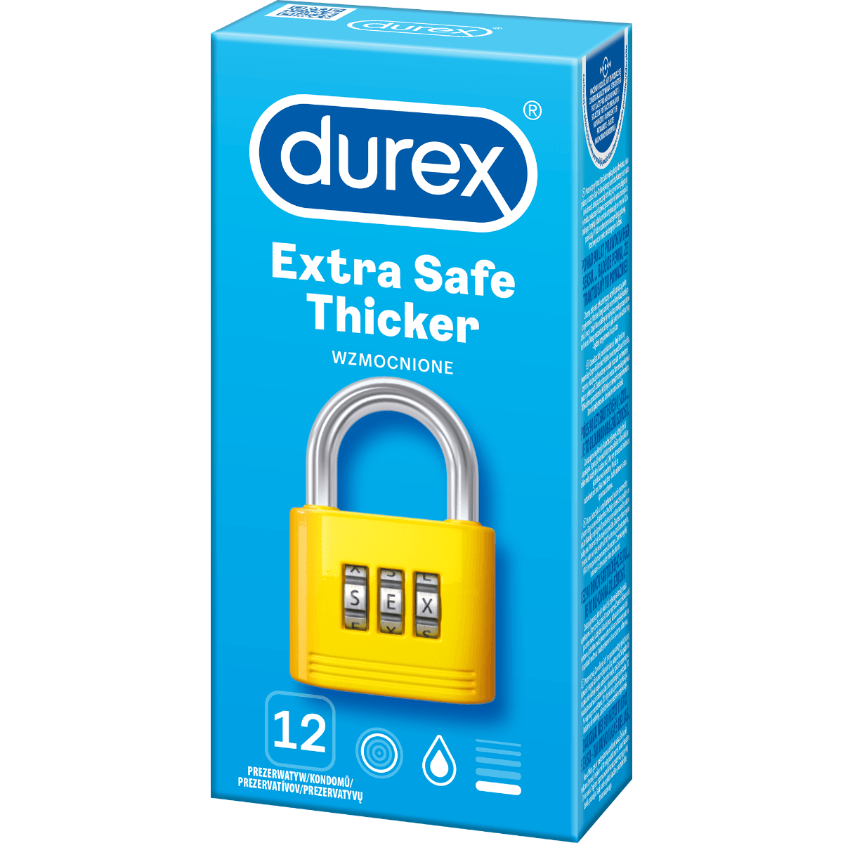Prezerwatywy Lateksowe Grubsze Extra Safe 12 Szt. Durex