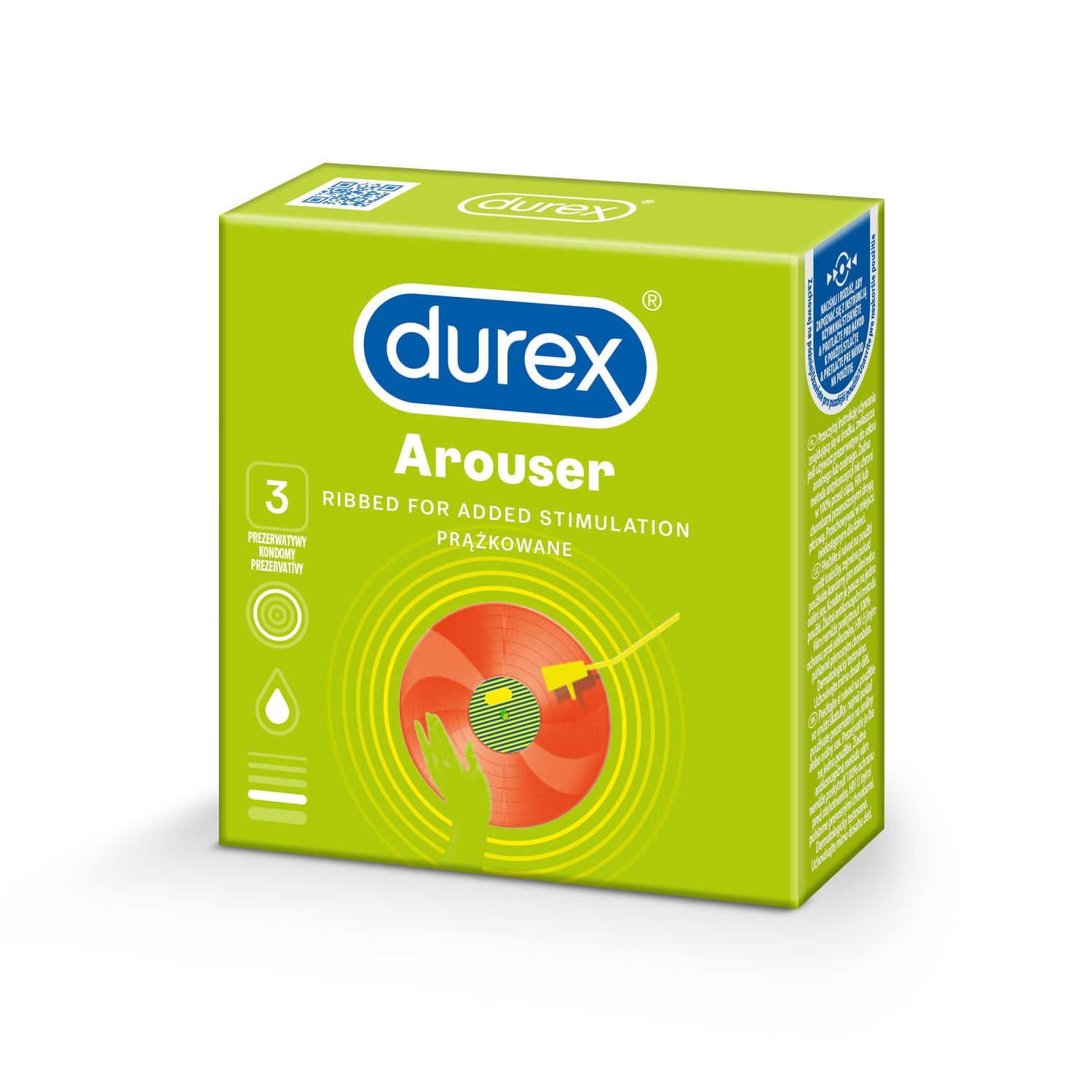 Prezerwatywy Lateksowe Z Prążkami Arouser 3 Szt. Durex