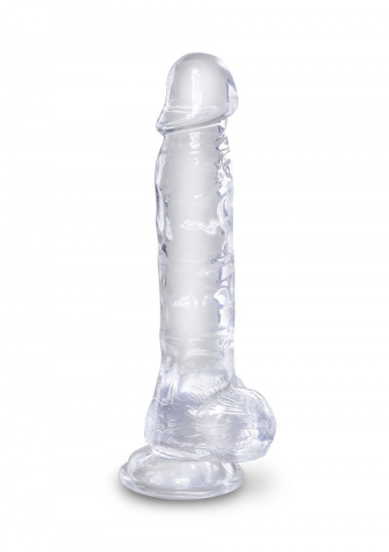 8 Inch Cock With Balls Transparant King Cock