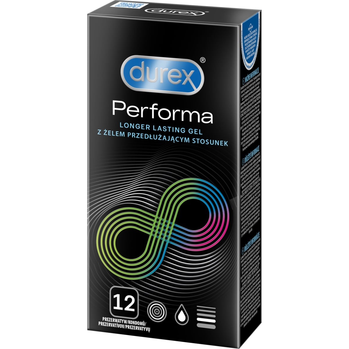 Prezerwatywy Lateksowe Przedłużające Stosunek Performa 12 Szt Durex