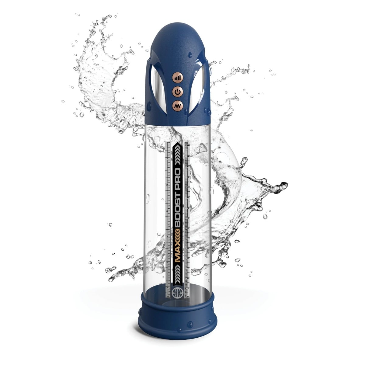 Pompka do penisa Max Boost Pro Flow - Blue/Clear Pump Worx