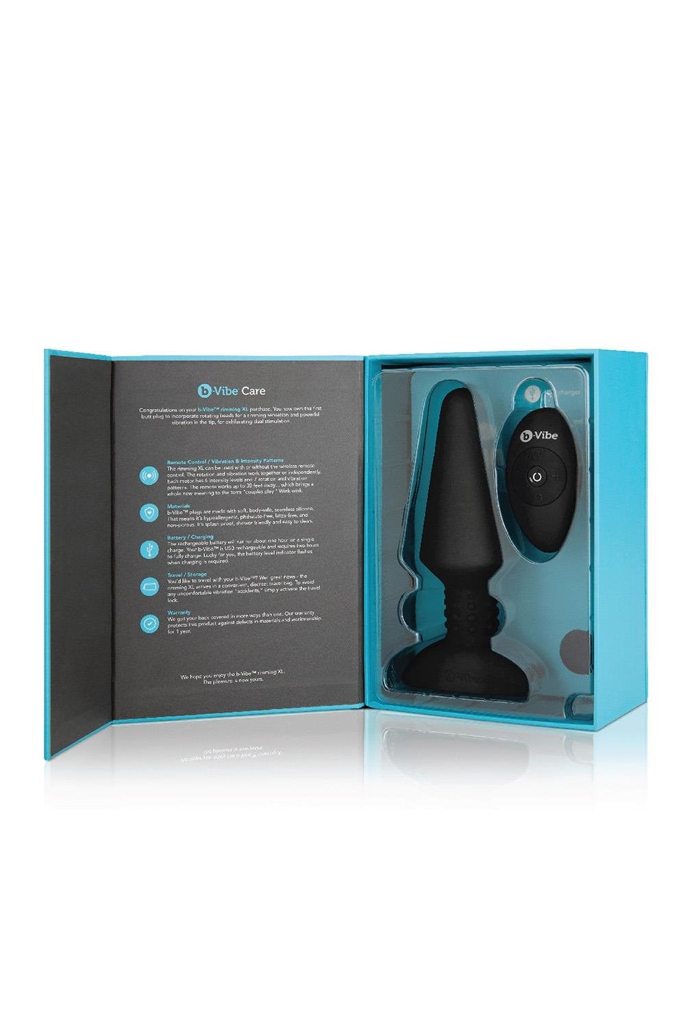 Korek Analny Symulator Rimmingu B-Vibe Rimming Plug Xl Black b-Vibe