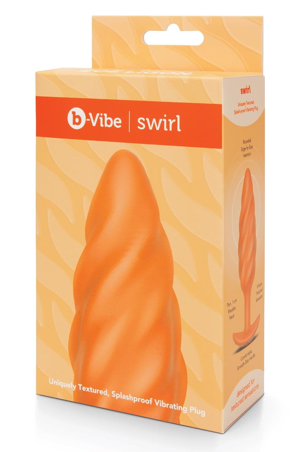 Korek analny Swirl Texture Plug Orange b-Vibe
