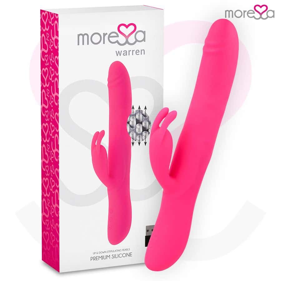 Вібратор-кролик, медичний силікон, система кочення — MORESSA WARREN