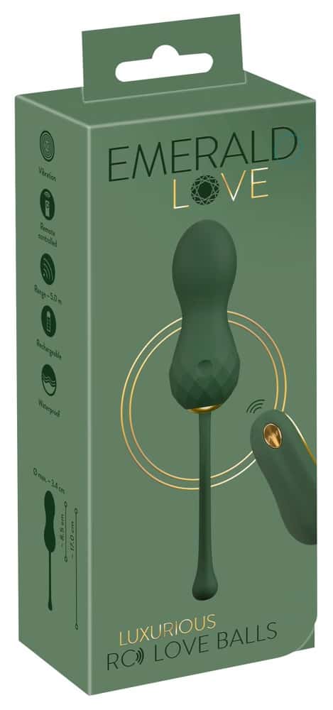 Вібро-яйце, пульт, водонепроникне — Emerald Love Egg