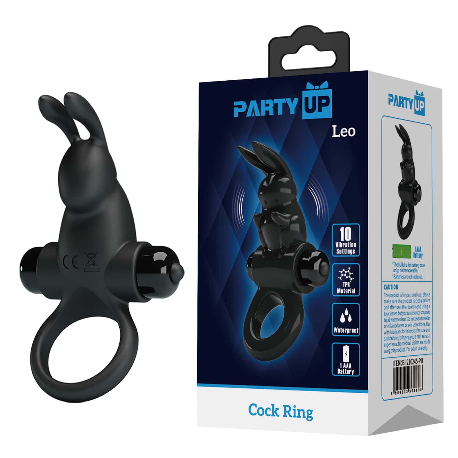 Ерекційне кільце, вібруюче, силіконове — Party Up Larry