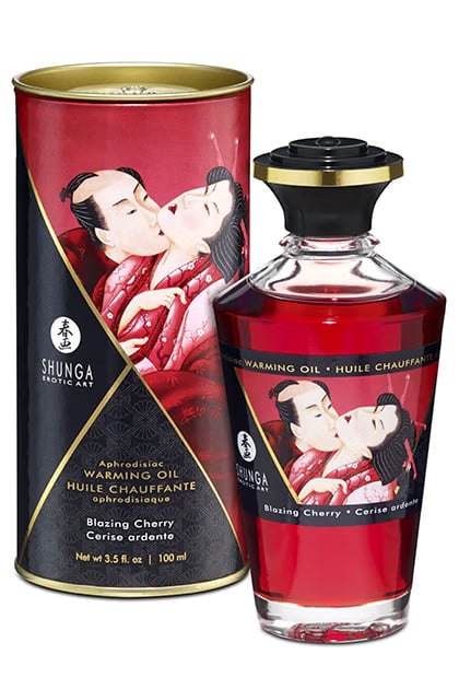 Shunga warming oil blazing cherry