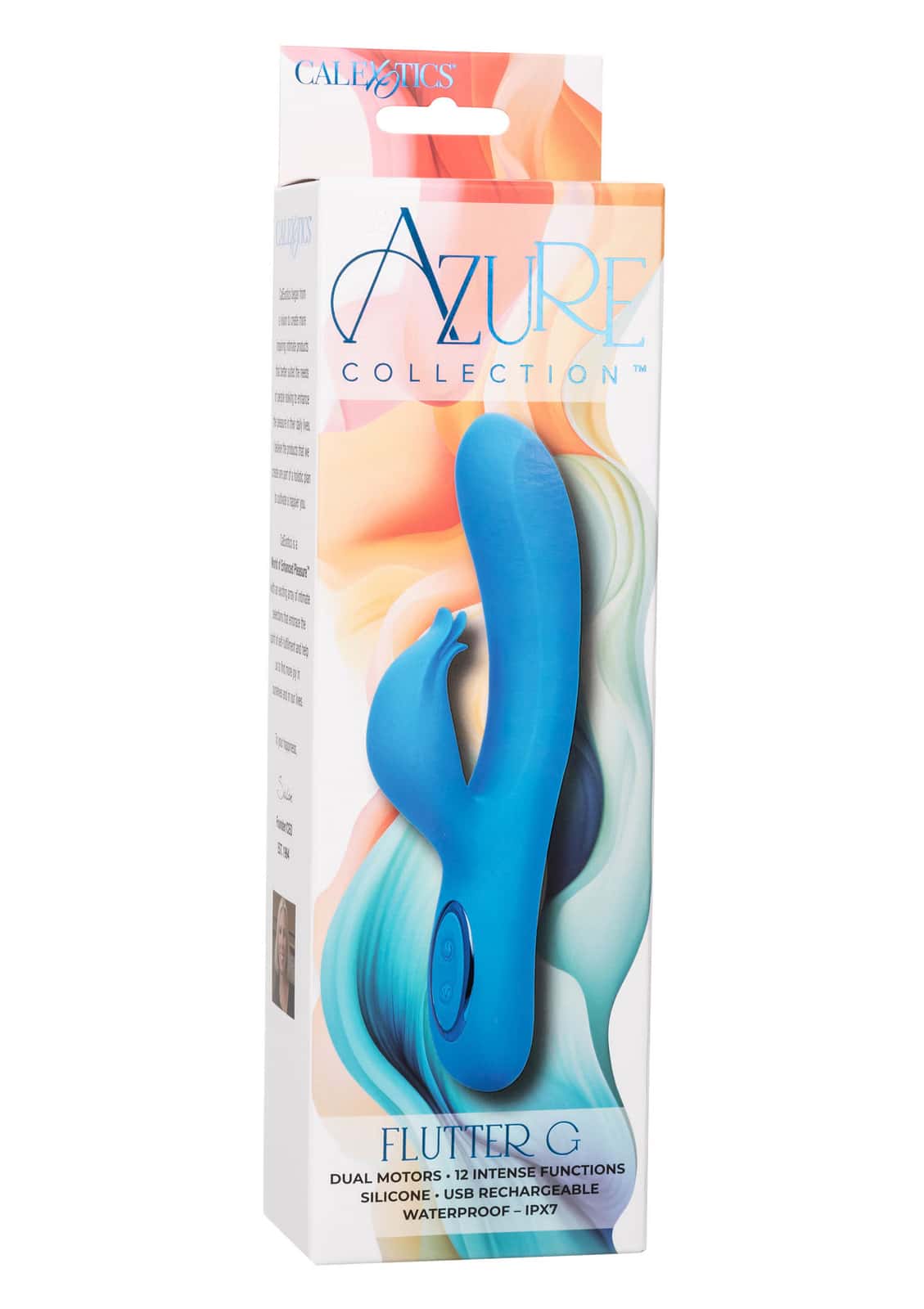 Вібратор, подвійні двигуни, силікон — CalExotics Azure Flutter G